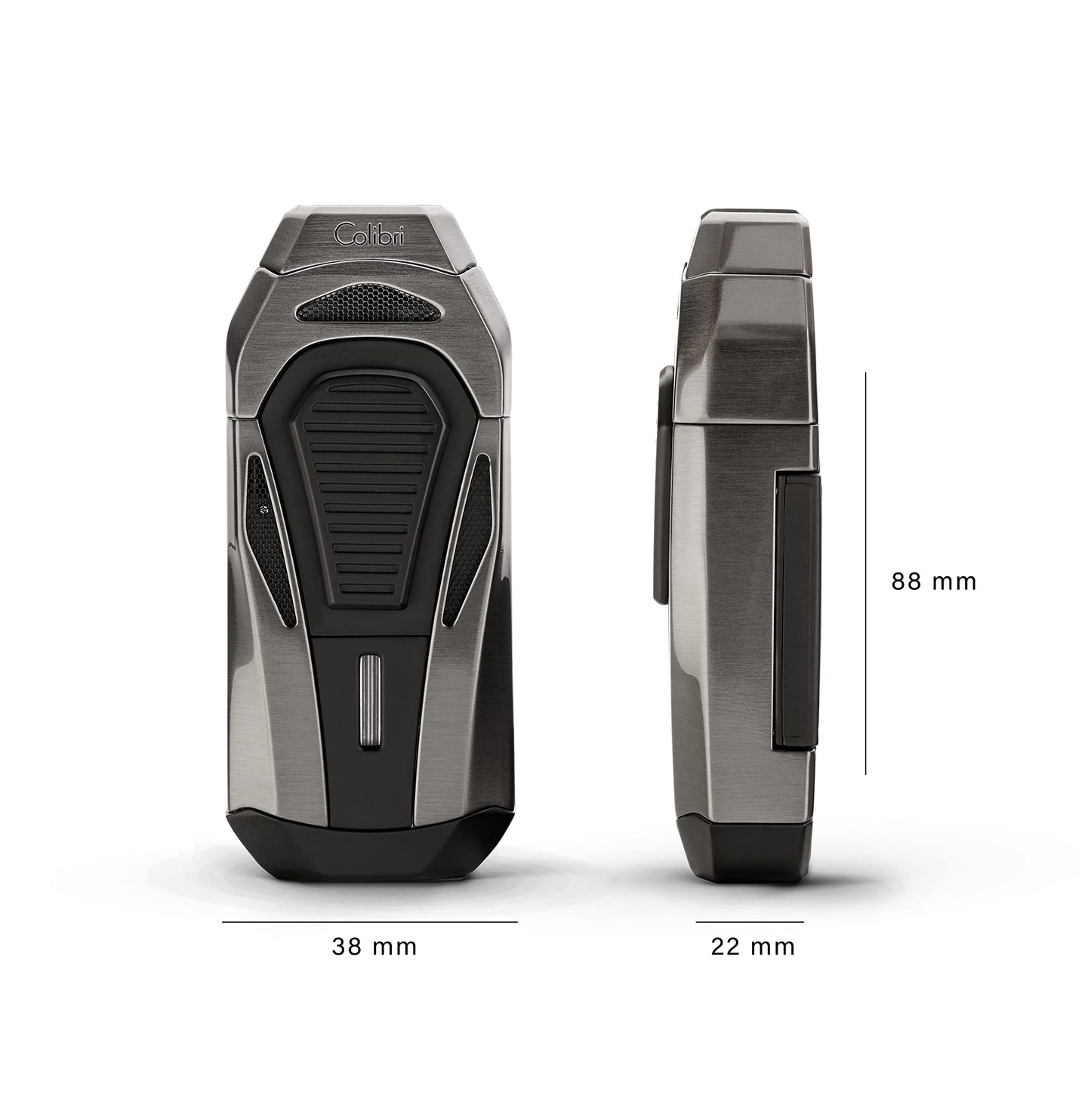 Colibri Boss Triple Jet Flame Lighter | Integrated Cigar Cutter | Lighter for Cigars | Elegant Gift Box | Two-Year Warranty | Butane Not Included