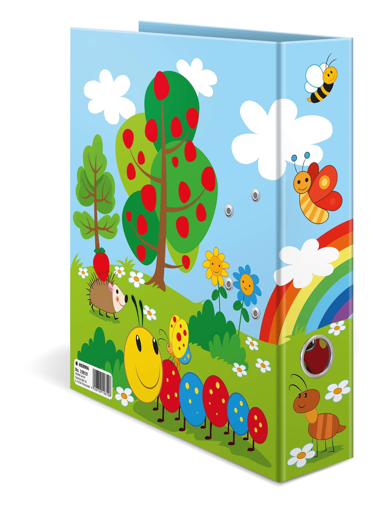 HERMA A4 Kids Birthday Set, 10 pieces, 7 cm wide, ring binder with kindergarten theme, colorful file folder with inner print for boys, girls, and kids.