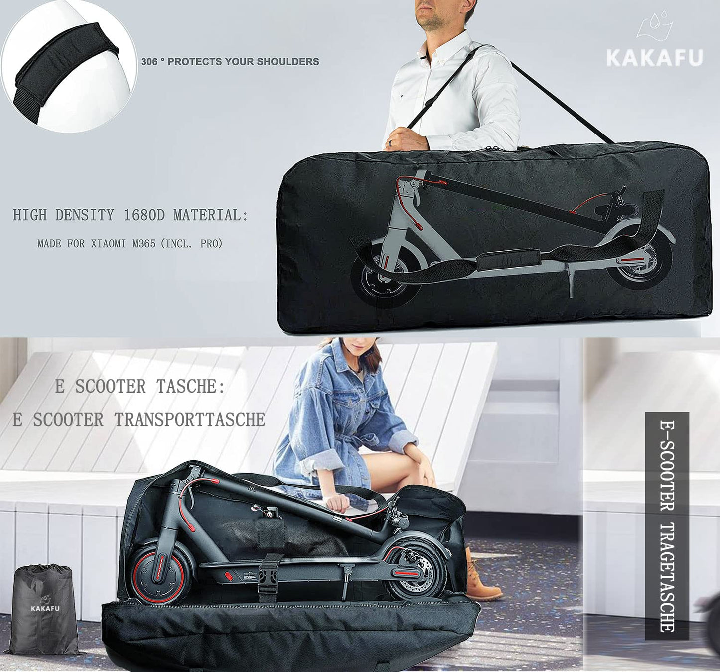 KEKAFU Scooter Bag, 1680D Oxford Full Cover, Foldable design, Fits 4Pro, Ninebot Max G30D, Tear-resistant.
