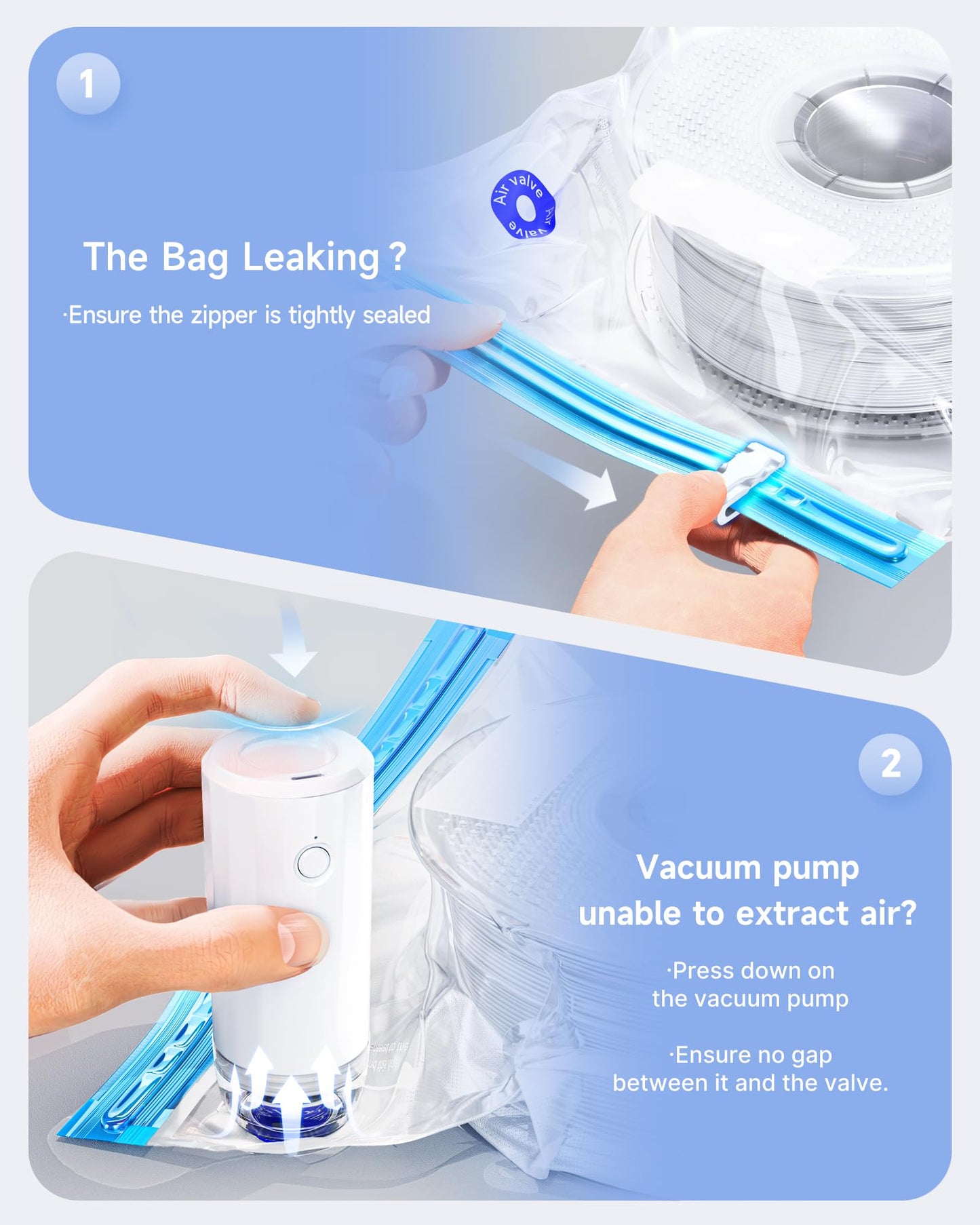 Filament Vacuum Bag Kit with Automatic Pump, 20 Filament Storage Bags 34*30 cm for 1.75mm 3D Printer Filament
