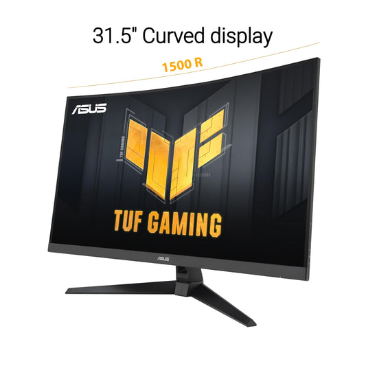 ASUS TUF Gaming VG32WQ3B - 32-inch WQHD Curved Monitor - 180 Hz, 1ms GtG, FreeSync, AdaptiveSync, HDR 10 - Fast-VA Panel, 16:9, 2560x1440, DisplayPort, HDMI, Speaker