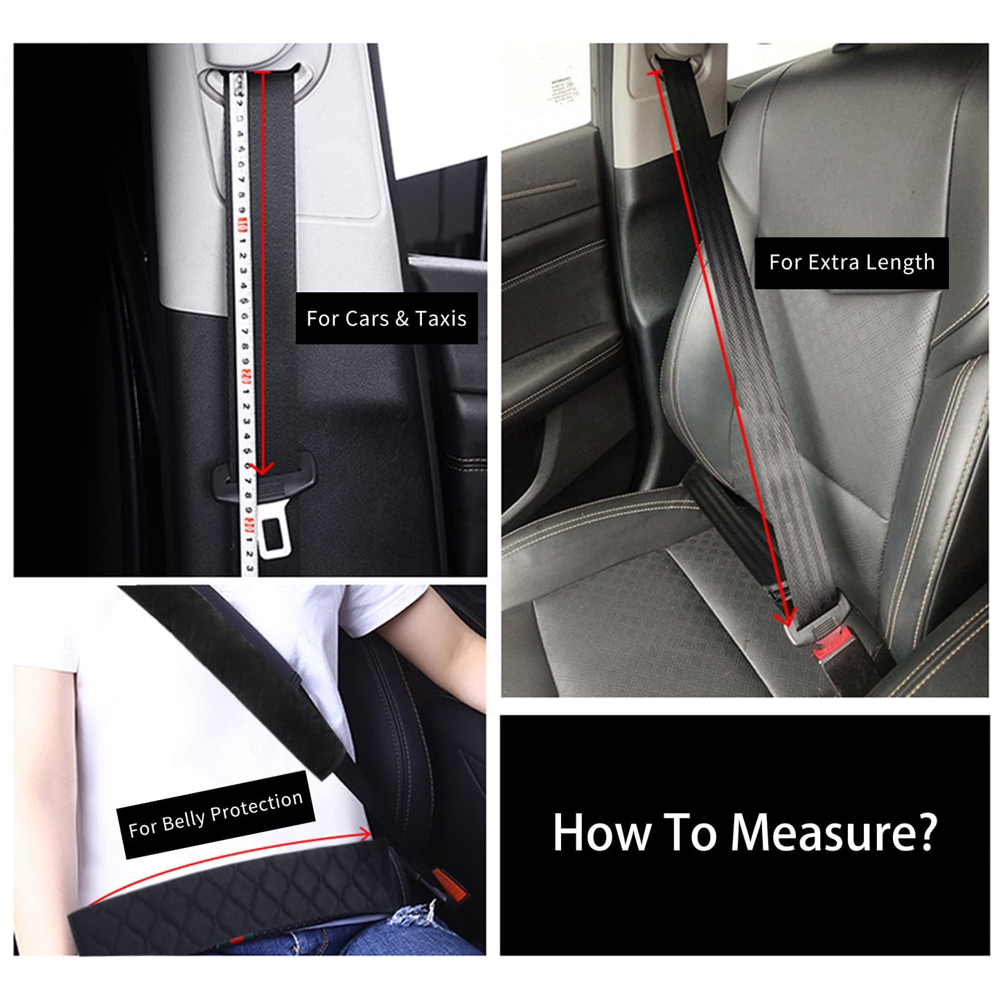 Soft car safety belt covers for adults, children, women, and men. Seatbelt cushion cover, belt pad, protection pad for SUV, shoulder pads for car interior accessories. 1 piece in grey, 100cm.