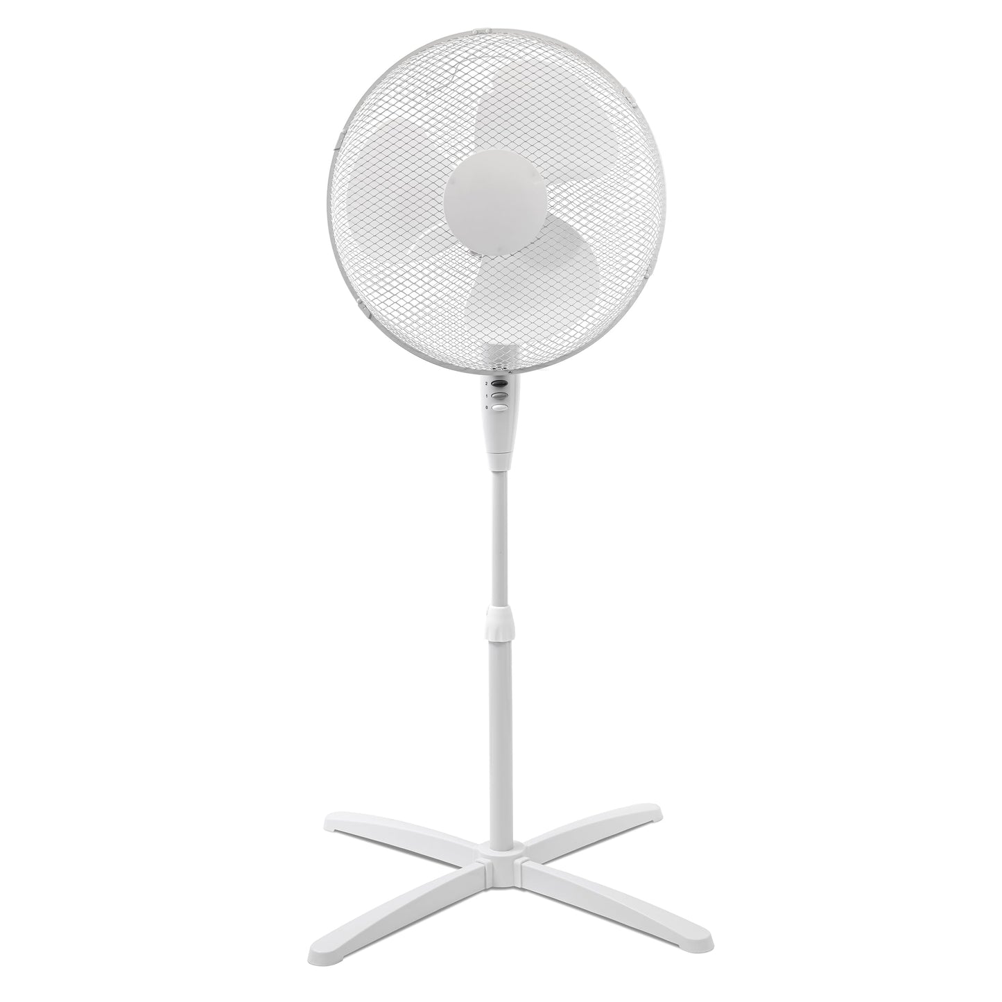 ito electronics ito Pedestal Fan 40 cm diameter white - oscillating + 3 adjustable speeds adjustable height / adjustable tilt angle, 40 x 14 x 125 cm