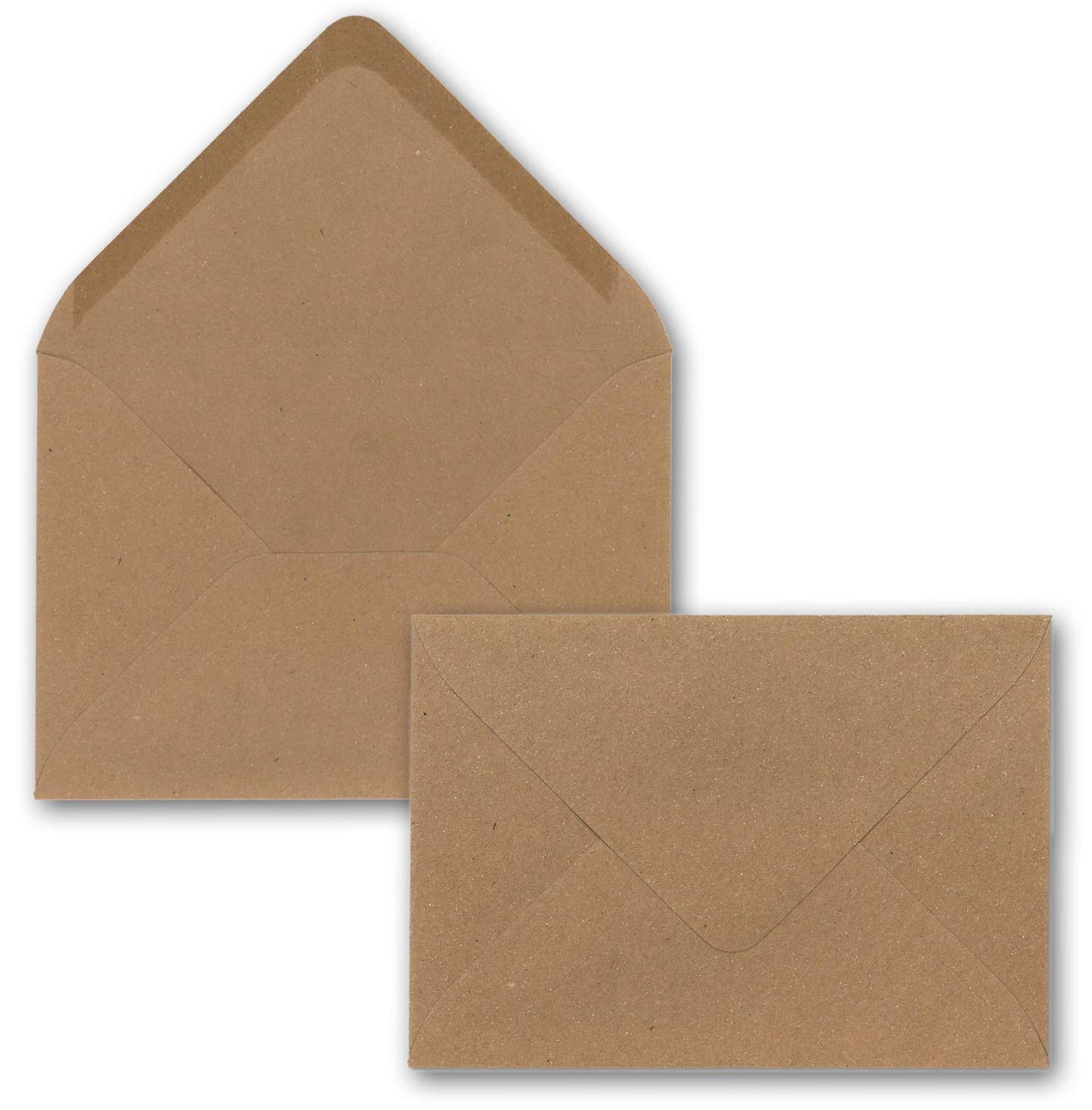 150 x Kraft paper envelopes DIN C5 Brown - 22.5 x 15.7 cm without window 120 g/m² - Vintage envelopes with gummed flap