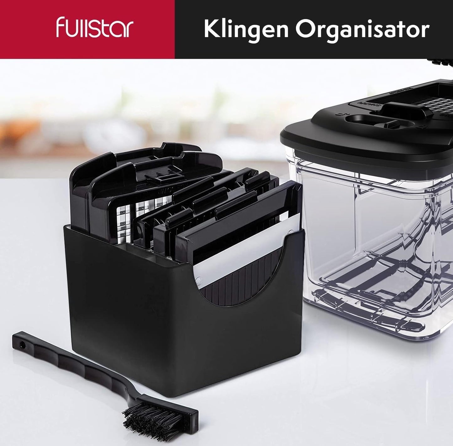 Vegetable slicer Mandoline vegetable slicer - Vegetable cutter cucumber slicer onion slicer potato slicer fruit slicer - Grater for vegetables and cheese - Julienne cutter (All-in-1 stainless steel black)