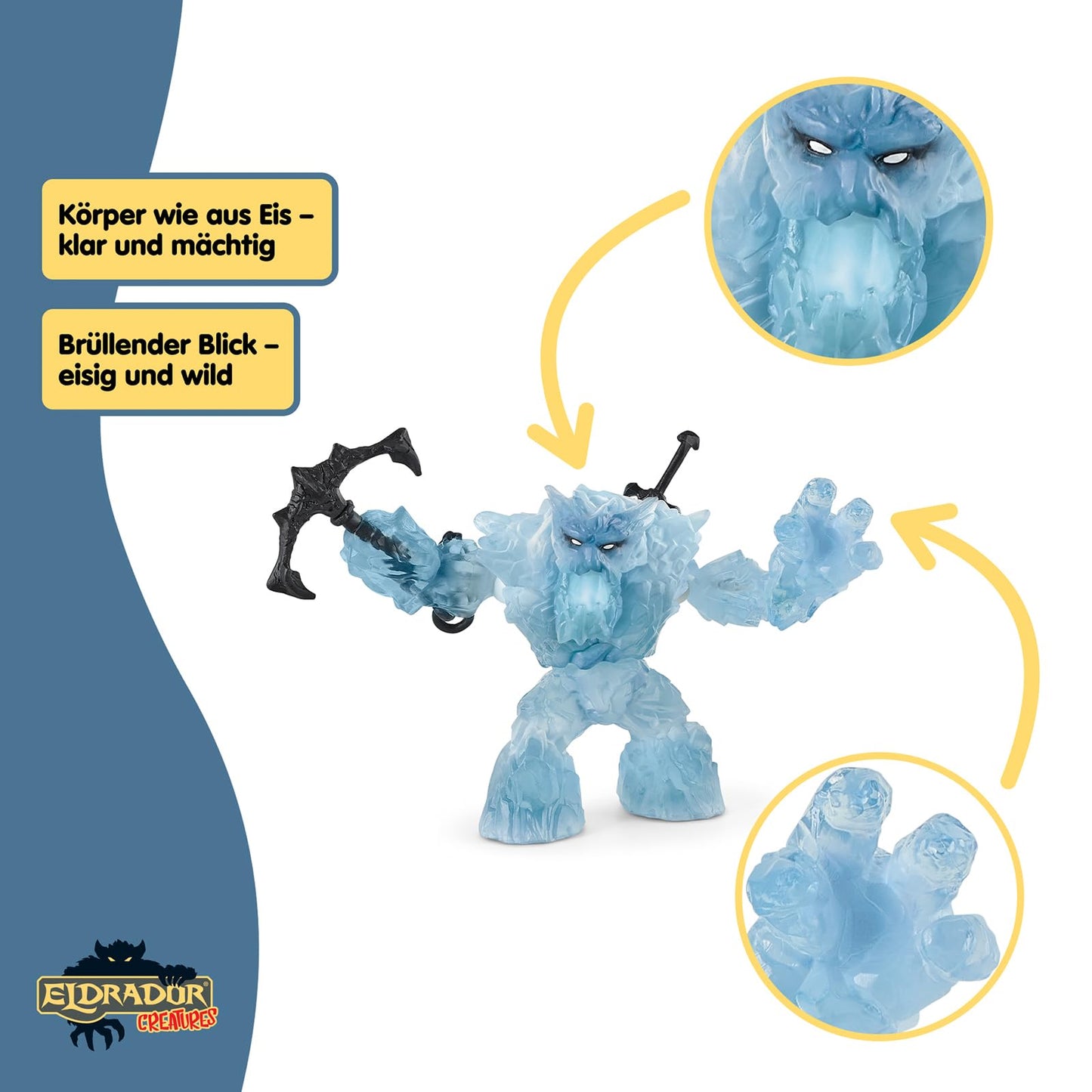SCHLEICH ELDRADOR Creatures | Ice Giant 70146 | detailed monster figure with movable arms and jaw | great gift for girls and boys | toy for ages 7+ | 24 x 9 x 14 cm