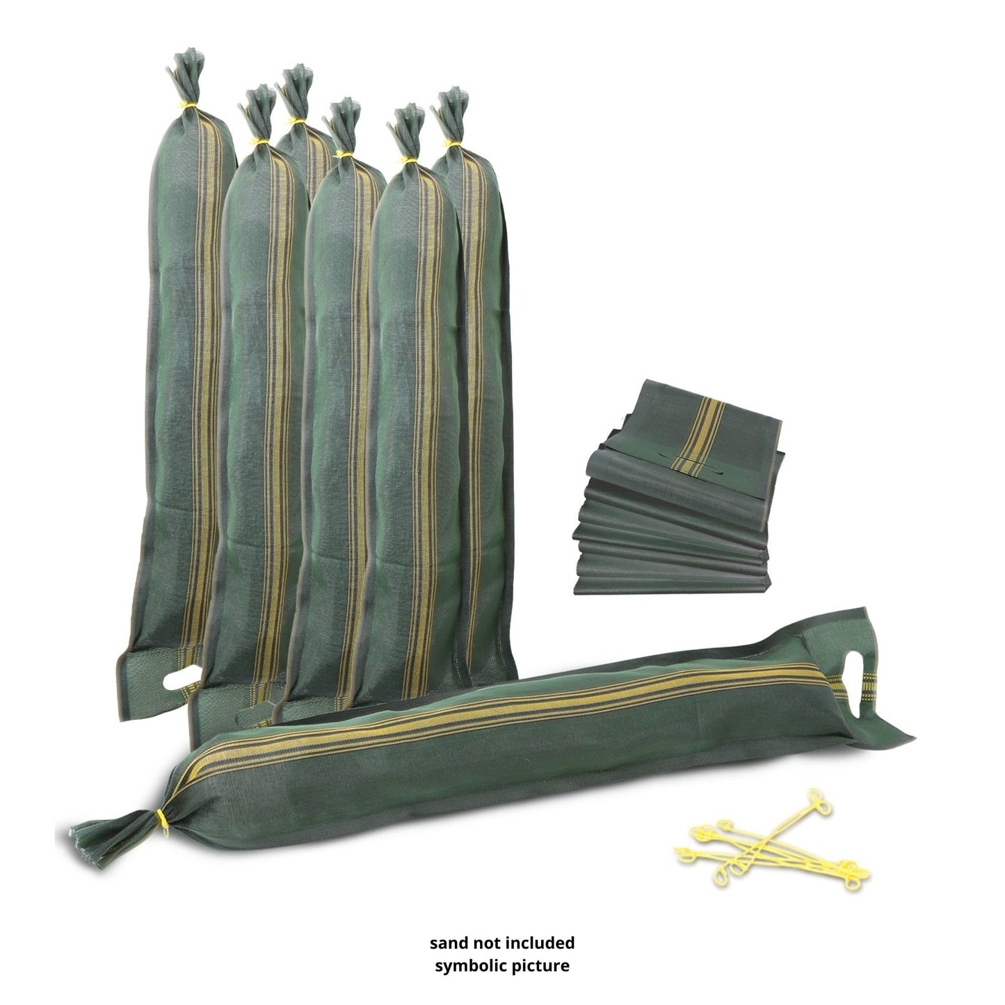 20 sandbags - flood protection sandbag - empty silo sandbags - silo bags water barrier flood (25 x 100 cm)
