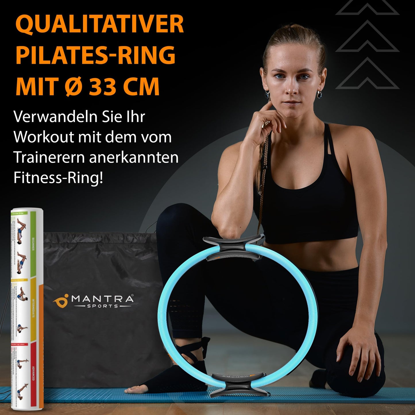 MANTRA SPORTS Pilates Ring Fit Fitness Ring Pelvic Floor Trainer for Women & Men, Pelvic Floor Training Device for Home, Leg Press Hip Trainer Thigh Trainer Home Workout Equipment