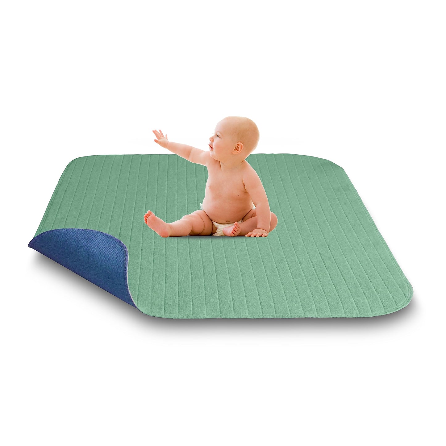 A&F Incontinence Pad 50x70 (2 pack)-4 layers-Up to 26280ml/m² absorbency-Washable bed pad-Washable incontinence pad-Mattress protector for crib and children's bed