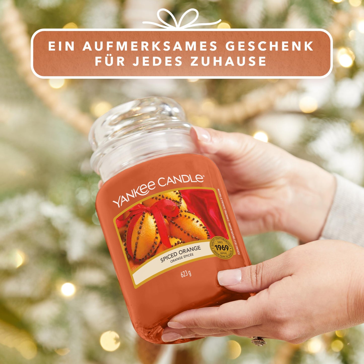 Yankee Candle Jar Candle (large) | Spiced Orange | Burns up to 150 hours