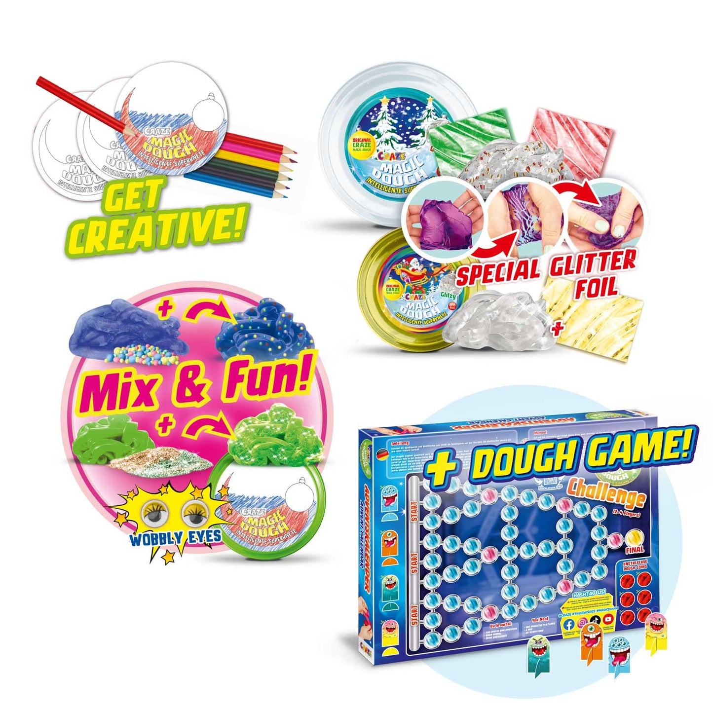 MAGIC DOUGH Advent Calendar for Kids - Toy Advent Calendar with Dough, 24 Great Surprises with Smart Super Dough