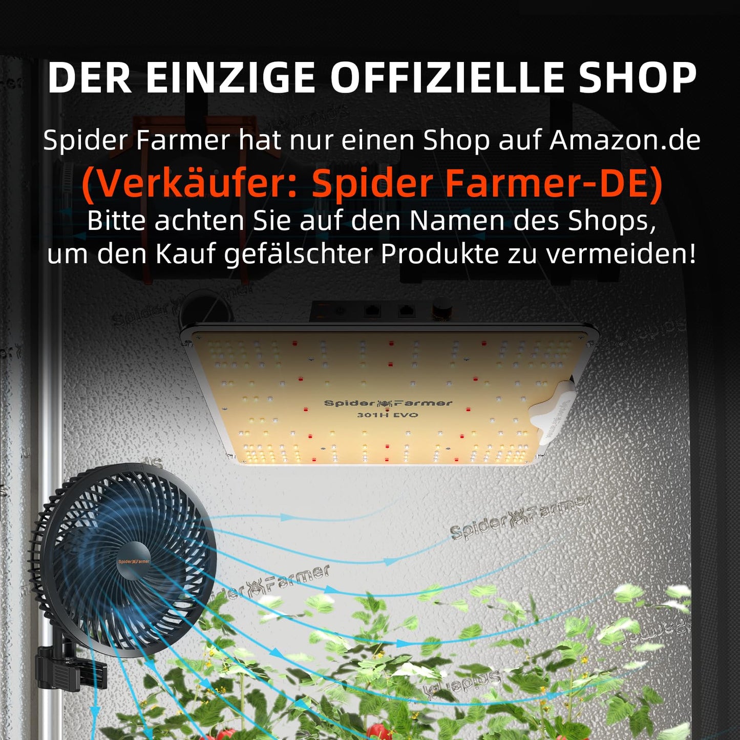 Spider Farmer Grow Tent Complete Set SF1000 Grow Light Dimmable LED Grow Lamp Full Spectrum Samsung LM301H EVO Diodes Grow Tent Kit Complete 70x70x160cm Hydroponics Growing Tent Set Ventilation System