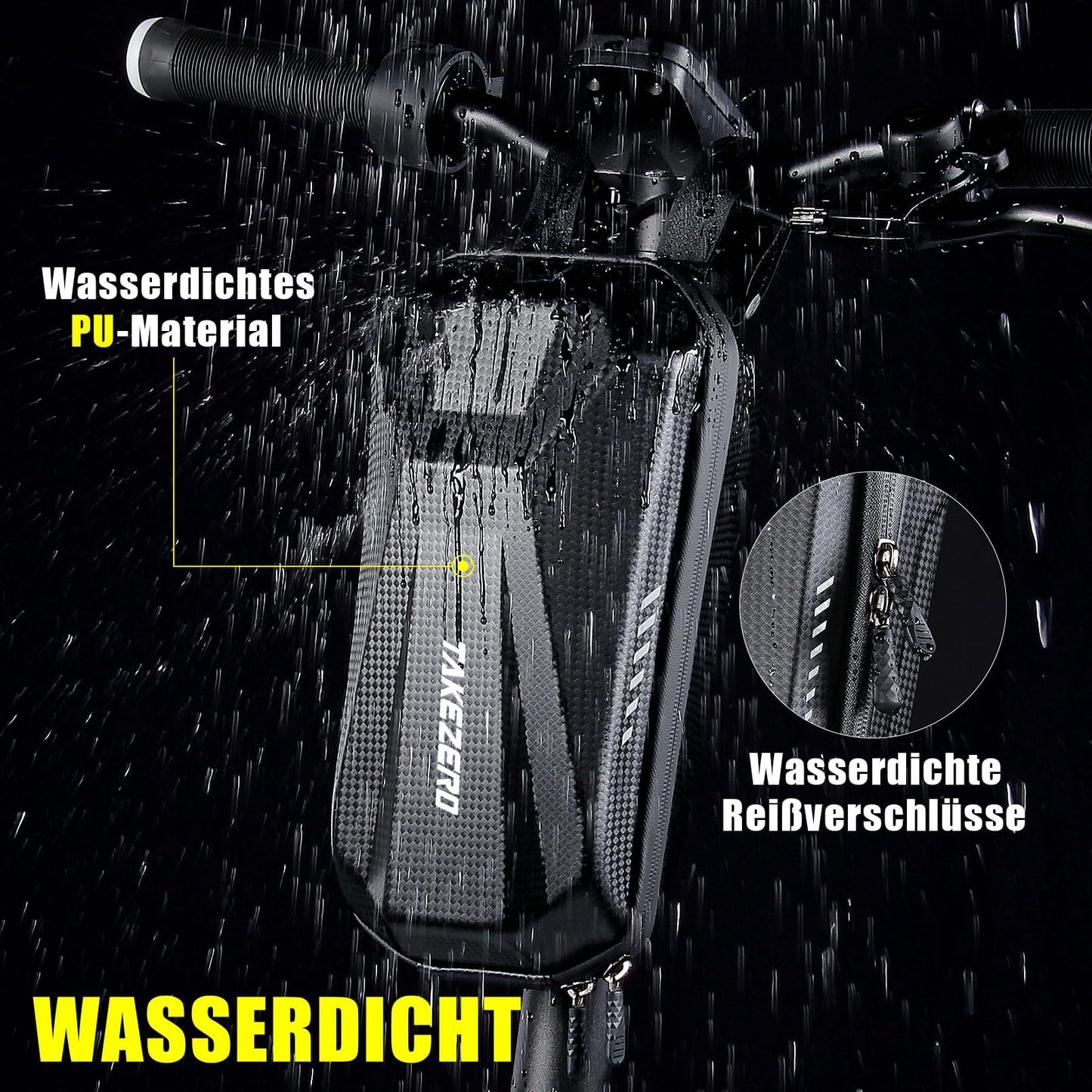 Fair and Scooter Bag for Scooter, 3L Large Capacity Scooter Bag, waterproof Front Tube Bag with Eva Hard Sell, Handlebar Bag Escooter for Xiaomi Mijia Sedway Ninebot