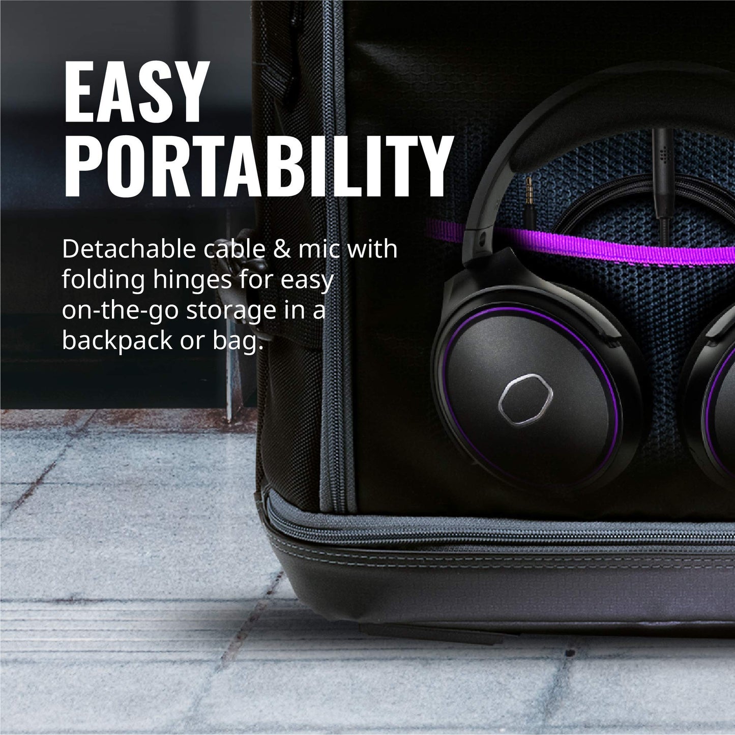 Cooler Master MH630 Gaming Headset with 2.0 Hi-Fi Stereo - PC & Console Compatible with 50mm Neodymium Audio Drivers, Ultra-Clear Boom Mic and Portable Frame - 3.5mm Standard Jack ,19.2