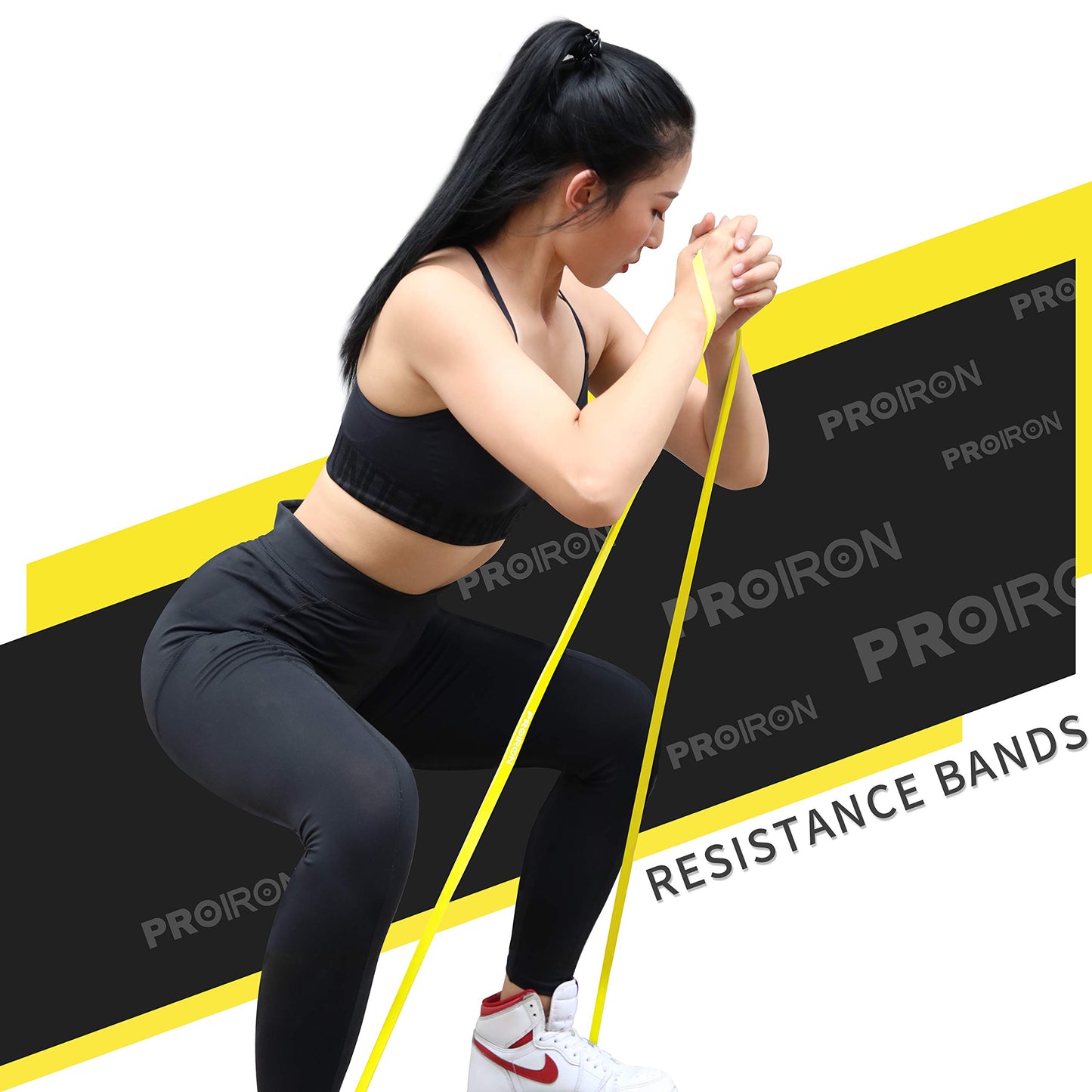 PROIRON Resistance Bands, Set for strength training, Pull Up Fitness bands, bands for strength training for Fitness/Sport/Muscle building/Pull-up/Yoga/Crossfit - A 3-piece set (Yellow+Purple+Red)