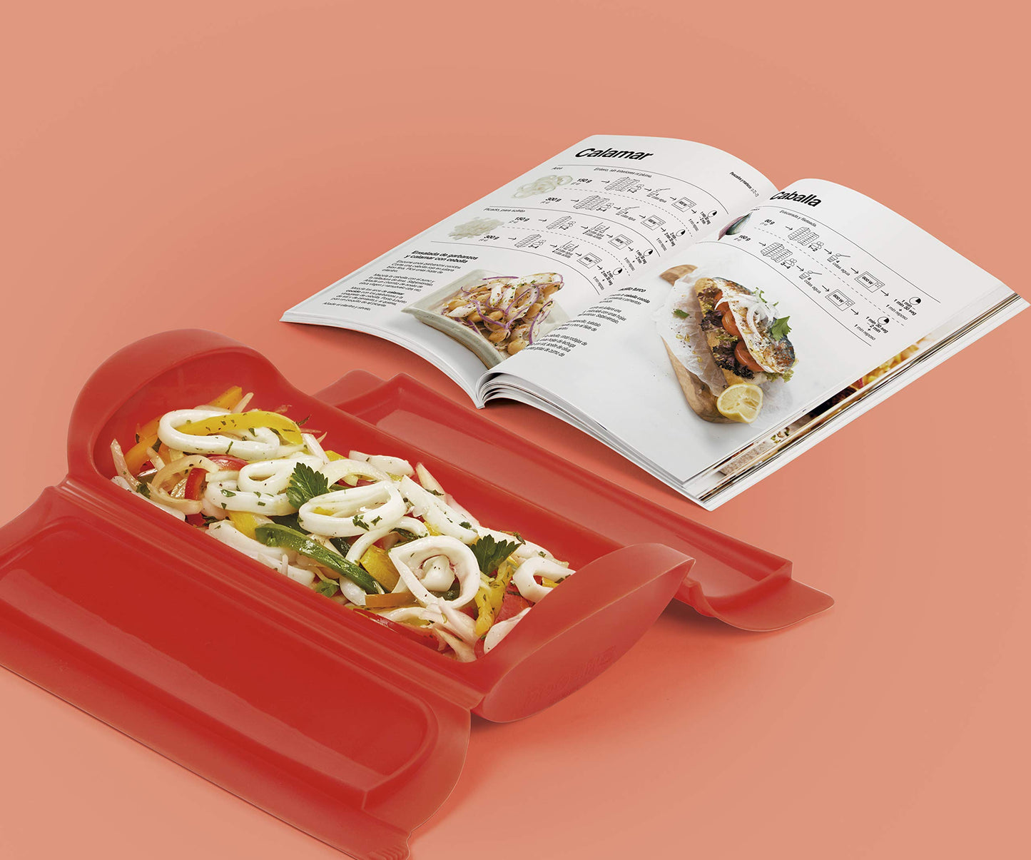 Lékué steamer box set 1.2 people + Spanish recipe book