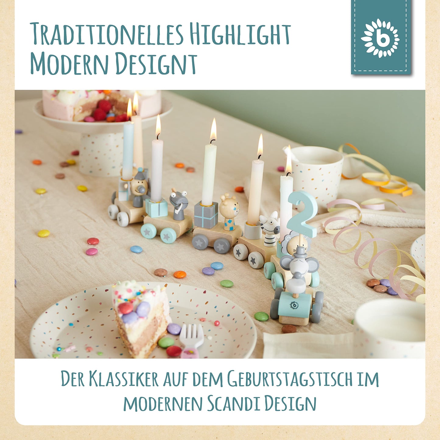 Wooden Birthday Train - Scandi Look 0-99 Years - Birthday Train Boy - Birthday Train Girl 1st birthday boy Birthday ring Wood Birthday plate Birthday wreath Candles