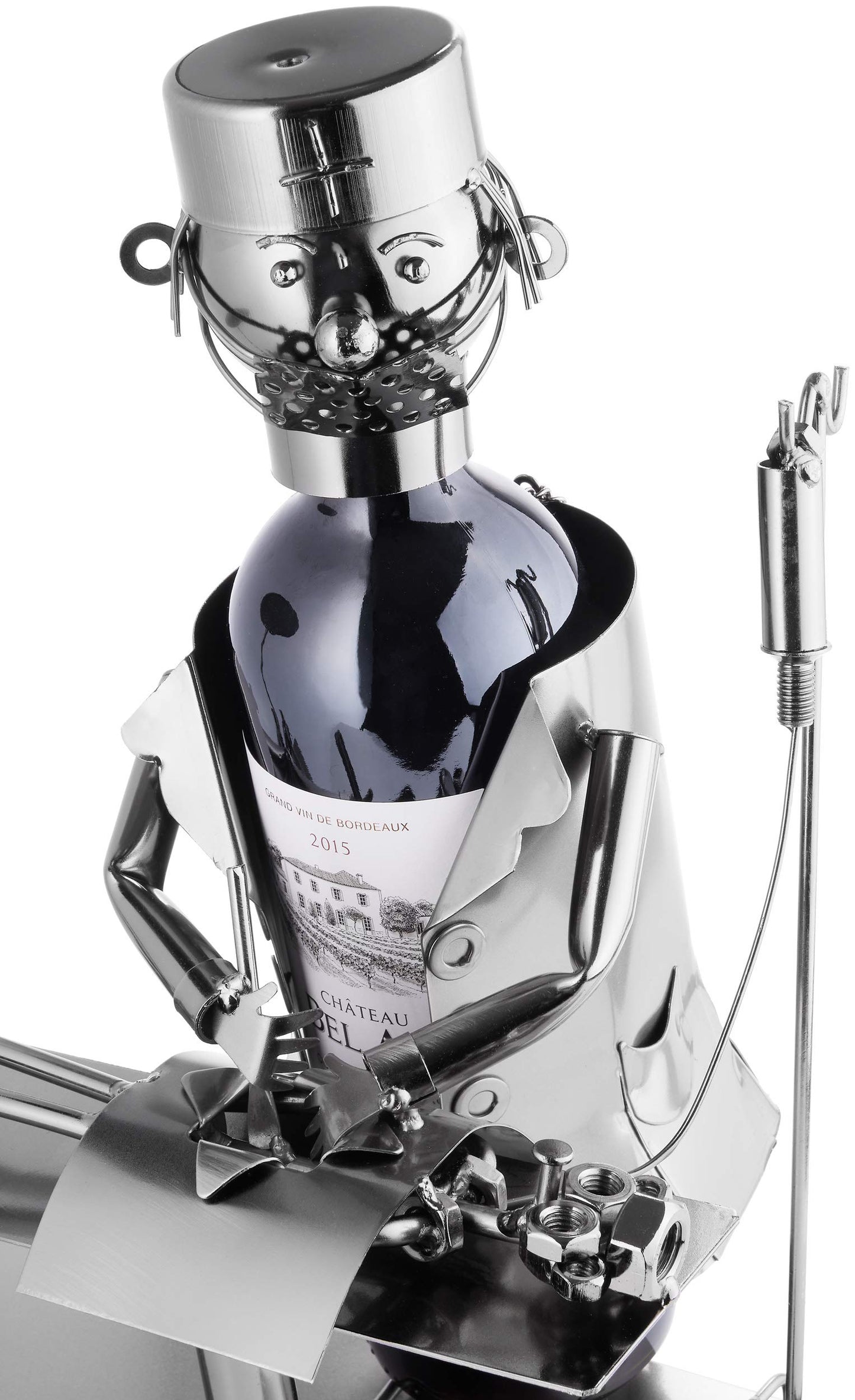 BRUBAKER wine bottle holder surgeon - metal sculpture including gift card