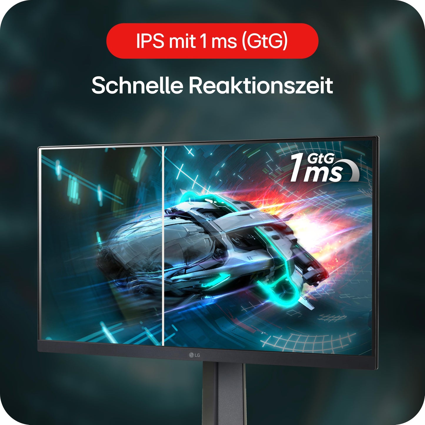 LG Electronics 24GS65F-B.AEU Ultragear™ FHD Gaming IPS-Monitor 24" (60.47cm), 1920 x 1080, 16:9, 1ms GtG, 180 Hz, HDR10, NVIDIA G-Sync™, AMD FreeSync™ - Black