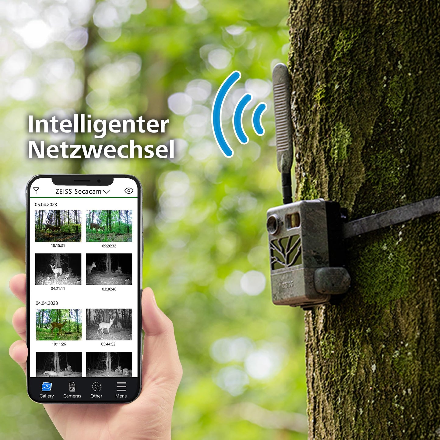 Zeiss Secacam 3-4er Pack - 4G Premium Trail Camera with Mobile Transfer App, SIM card, 32GB internal memory, 940nm LEDs, APP control, motion sensor Night Vision