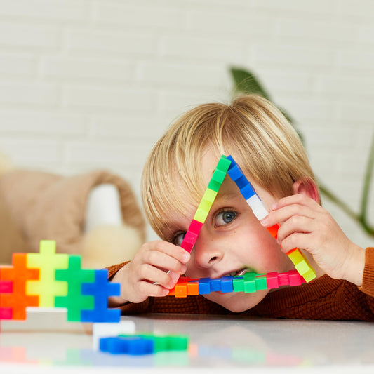 Plus-Plus 9603411 Creative Building Blocks, Big Neon Set, Awesome Construction Toy, 100 Pieces