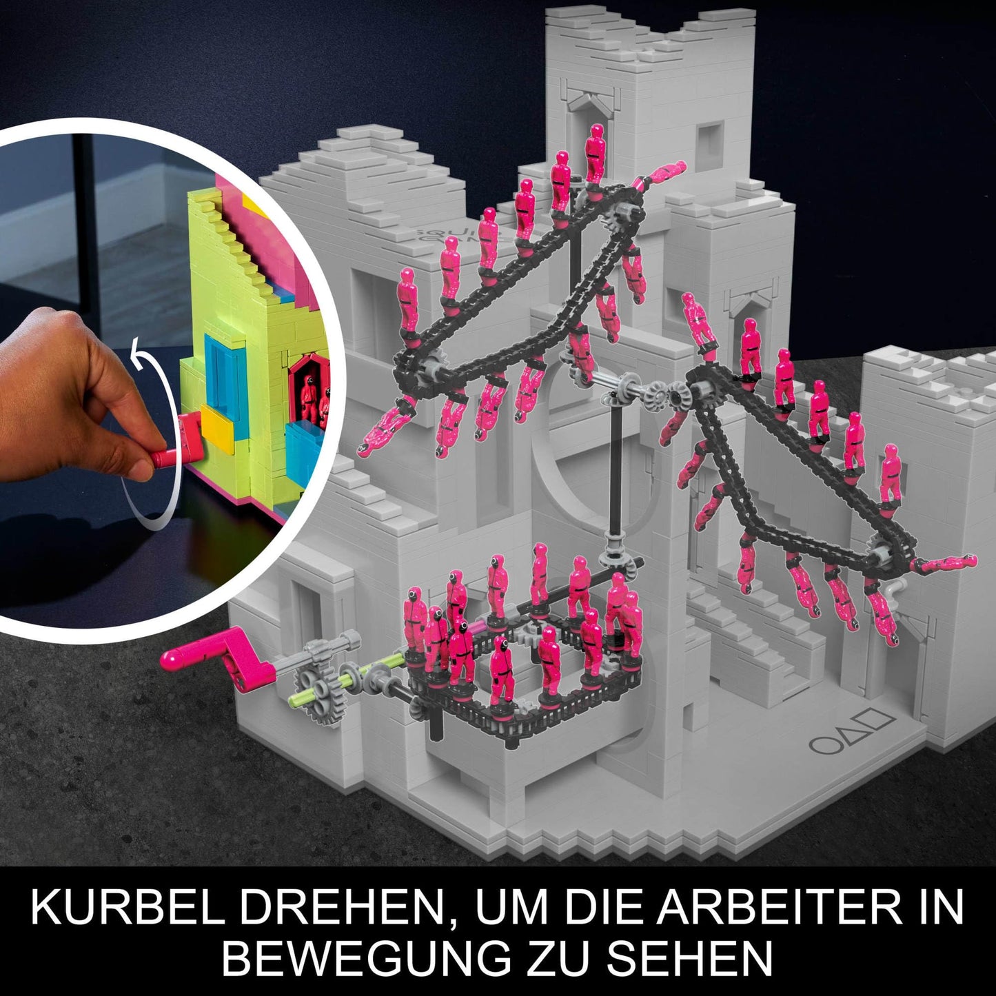 MEGA Squid Game action figure building toy The Staircase with 1707 pieces, movable figure, for collectors, HYL45.