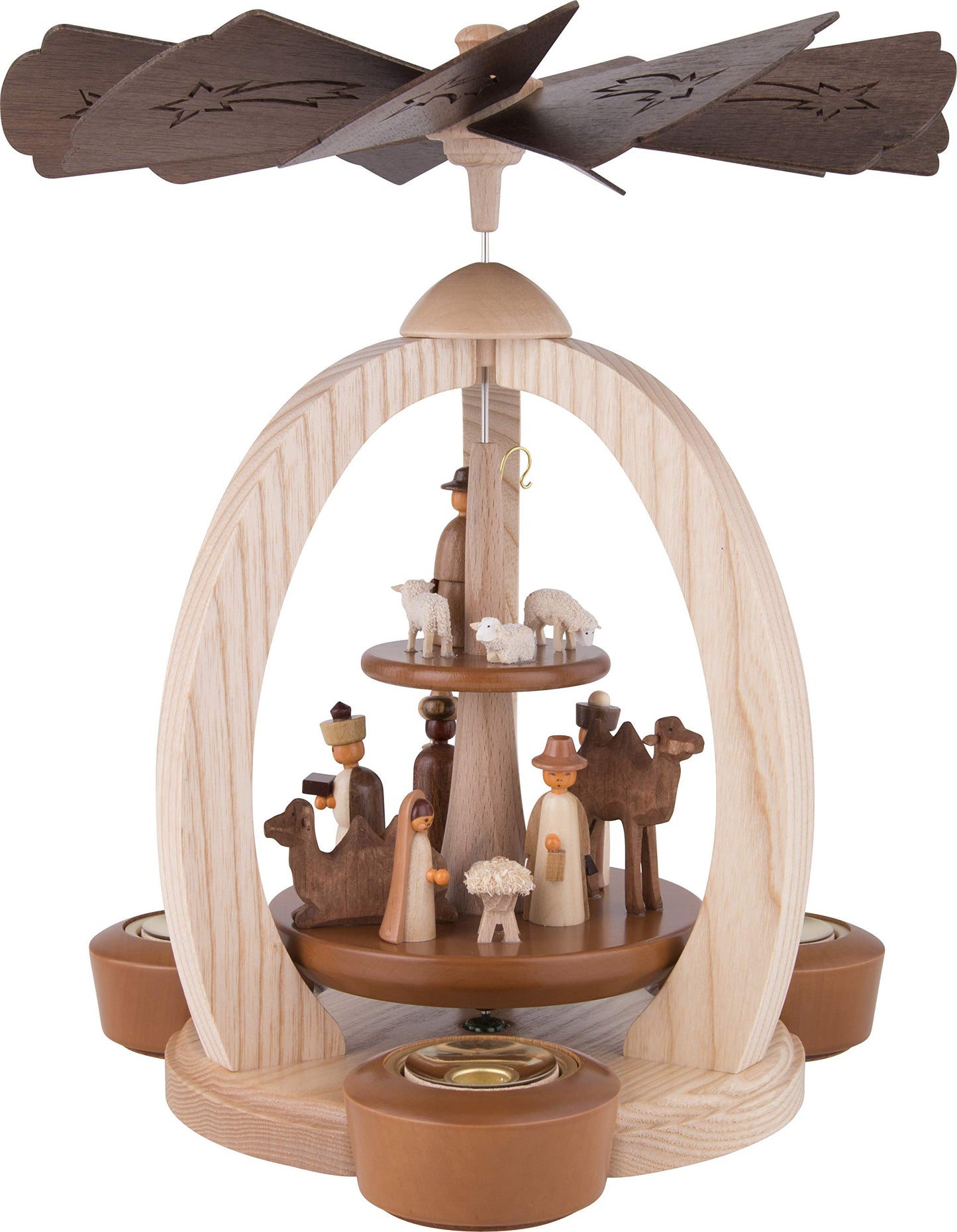 2-story Christmas pyramid Christ's birth Exclusive - 28 cm - 100% Erzgebirge Pyramid