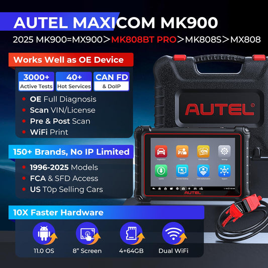 Autel MaxiPRO MP808S OBD2 Diagnostic Scanner, 2 Year Update Auto Diagnostic Scan Tool, Bi-directional Control, Online ECU Coding, 30+ Services, All System Diagnostics, Active Test, Upgraded from MK808S.
