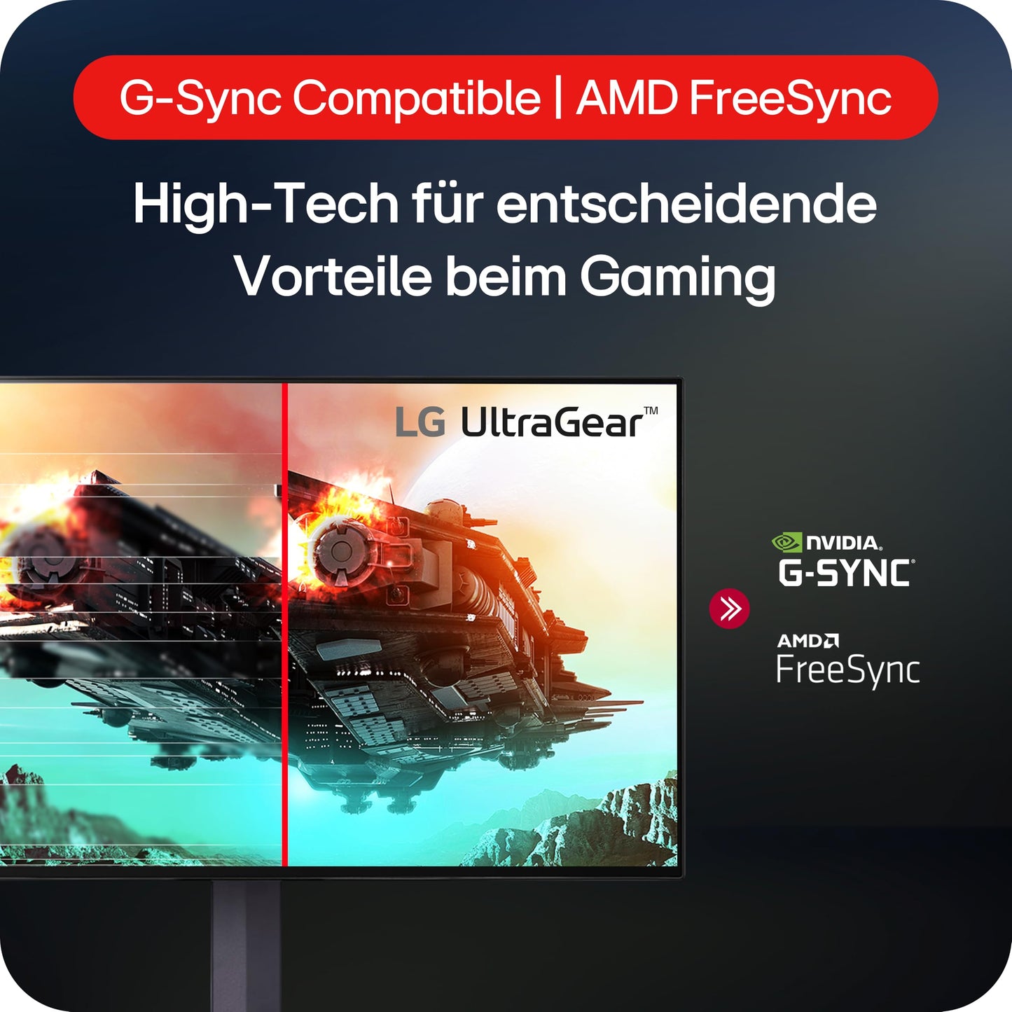 LG Electronics 24GS65F-B.AEU Ultragear™ FHD Gaming IPS-Monitor 24" (60.47cm), 1920 x 1080, 16:9, 1ms GtG, 180 Hz, HDR10, NVIDIA G-Sync™, AMD FreeSync™ - Black