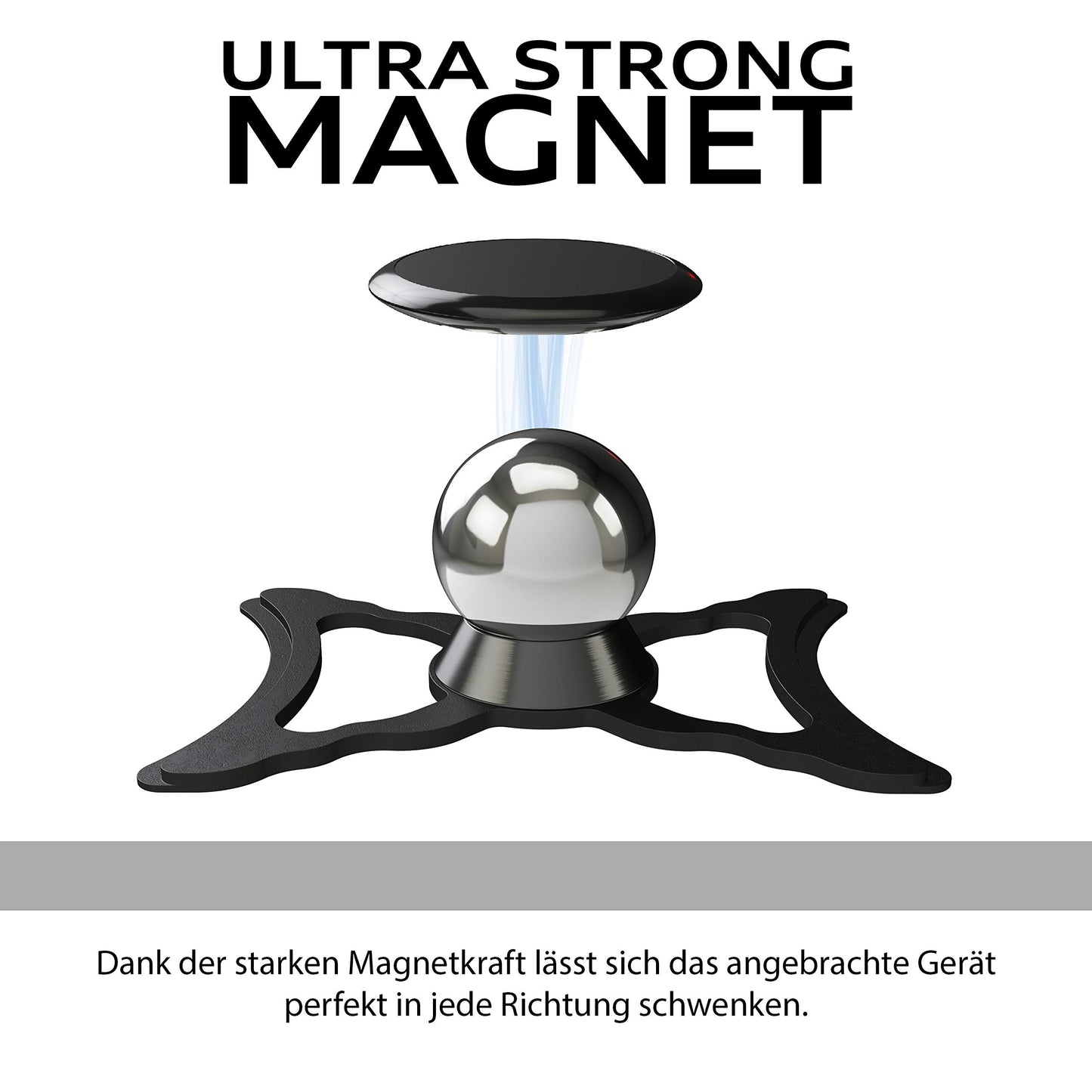 innoGadgets® Magnetic Phone Holder compatible with Audi Q2/SQ2 | Universal Mount for Smartphone, GPS & Tablet | 360 adjustable for optimum visibility | Black