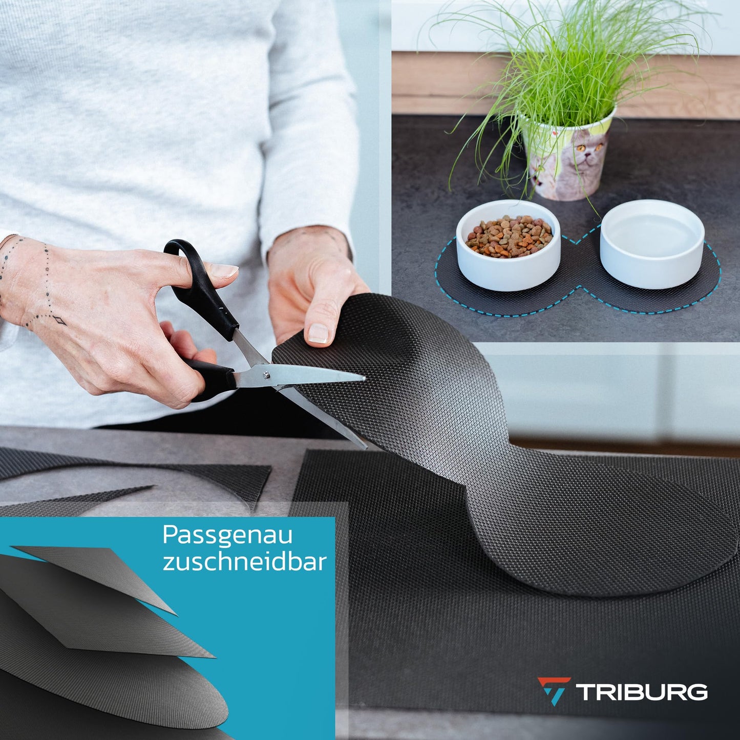 TRIBURG Universal anti-slip dirt mat 120x180 cm Waterproof and Customizable - trunk mat - non-slip mat for car - non-slip mat for drawers - trunk protection mat