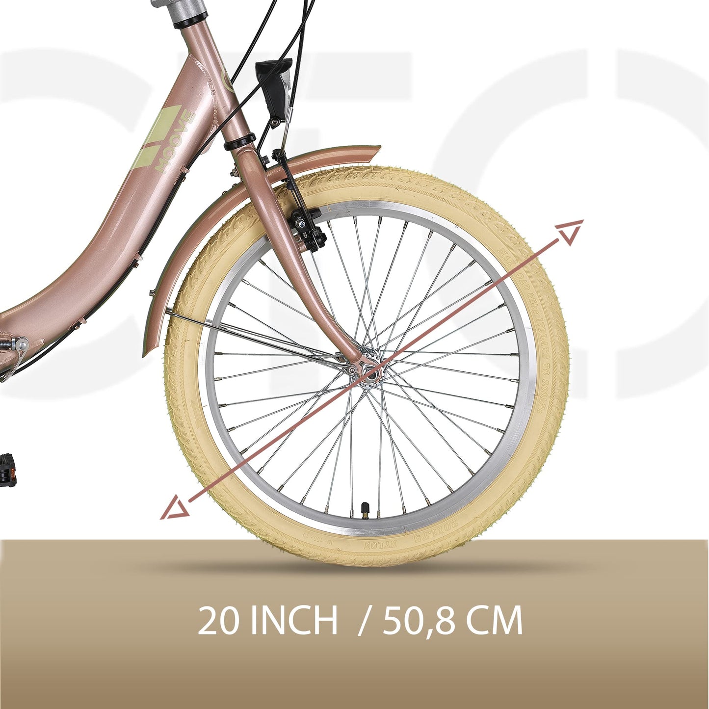 PACTO Nine - Dutch-Style Comfort Folding Bike 27cm Steel Frame Bicycle 20 Inch Nexus 3 Hub Gear Foldable Folding Bike for Adult Men Women