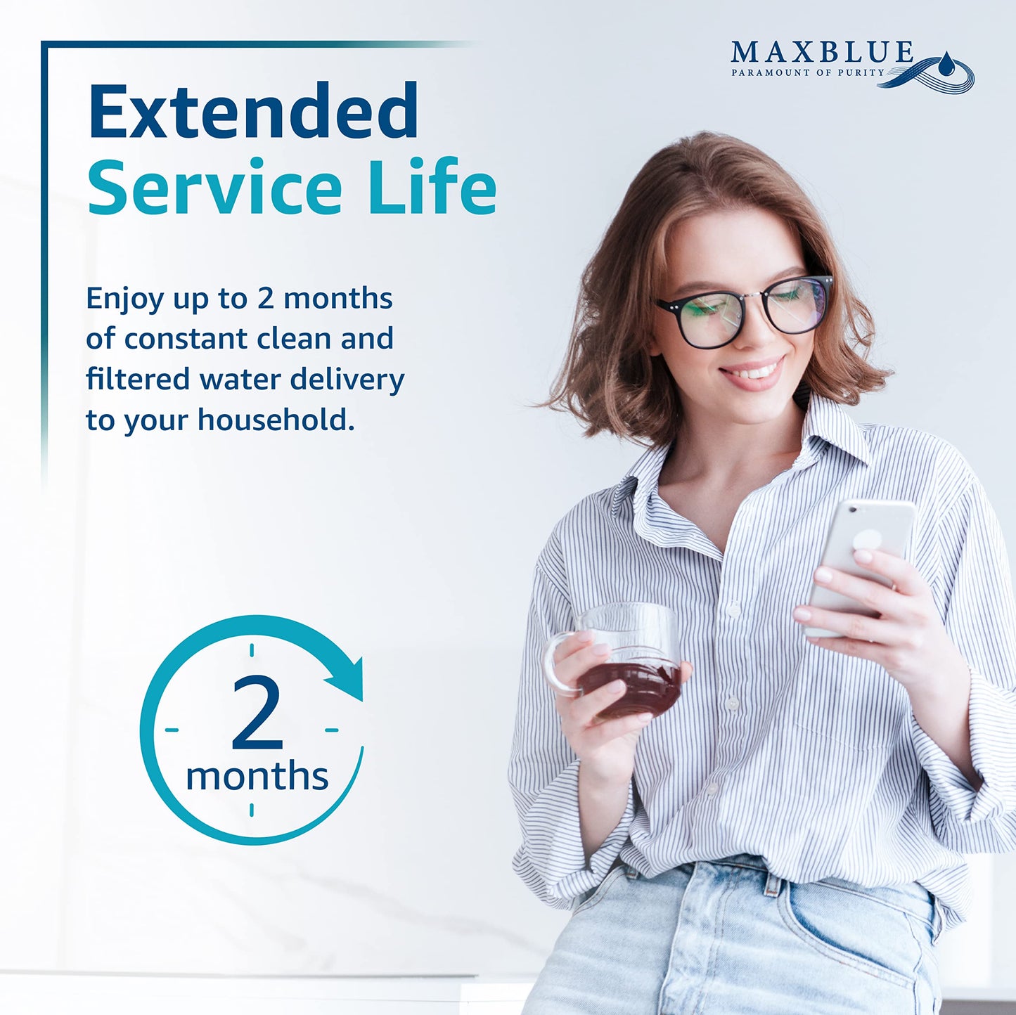 Maxblue coffee water filter, replacement for De'Longhi® DLSC002 9310926 SER3017 5513292811. Compatible with various models of ECAM, ESAM, ETAM. TÜV SÜD certified.