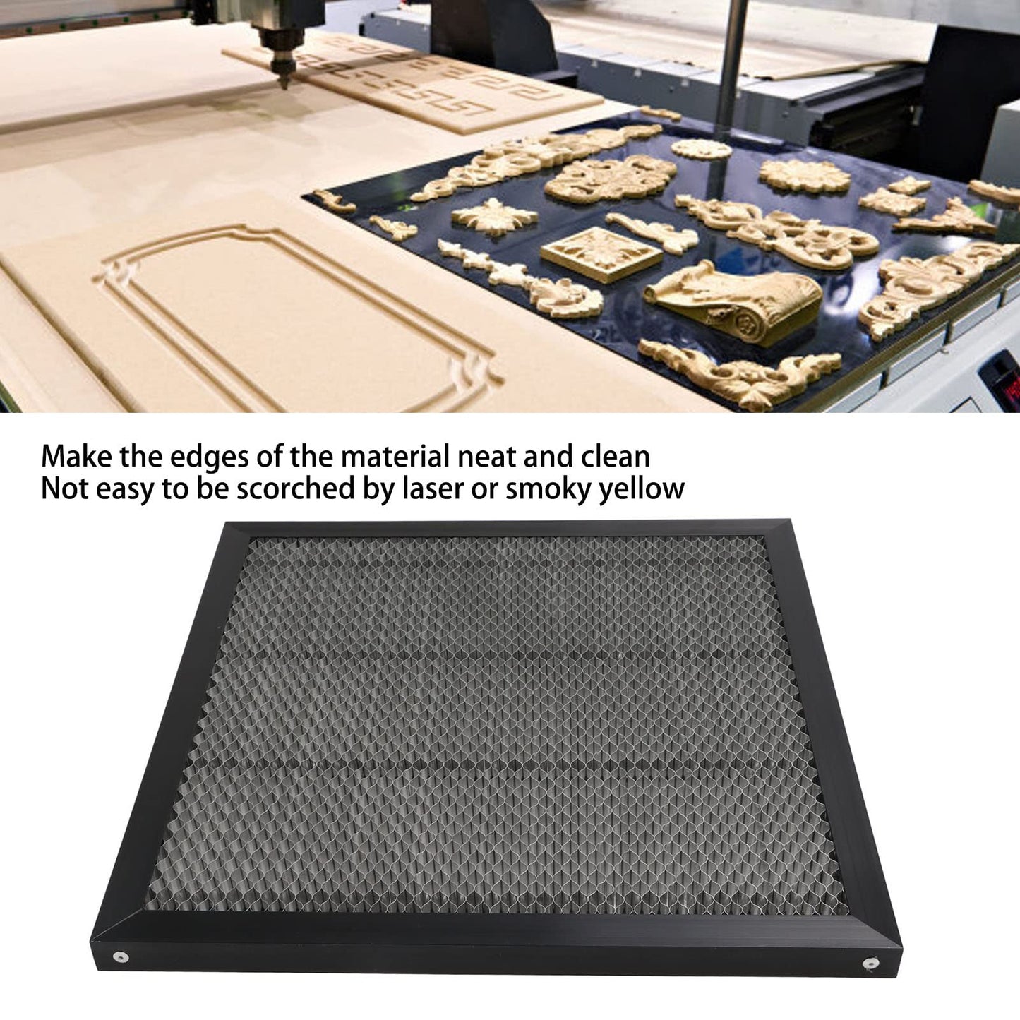Aluminum honeycomb grid, 400x400 panel worktable for laser engravers, 400 x 400 mm aluminum alloy laser cutting machine platform, aluminum alloy laser bed worktable