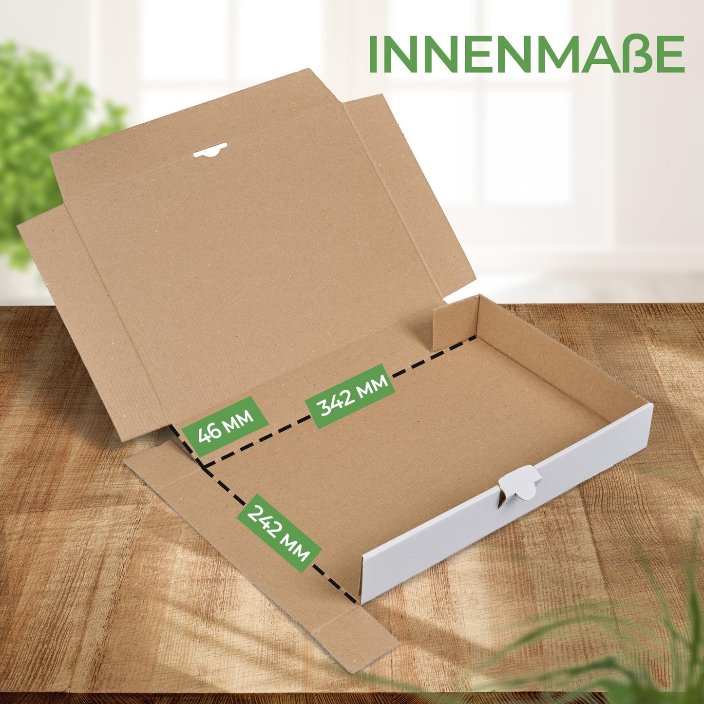 25 white Maxi Letter boxes 350 x 250 x 50 mm (25 pieces) DIN A4+ Maxi Letter shipping box Goods and book shipment with tab closure