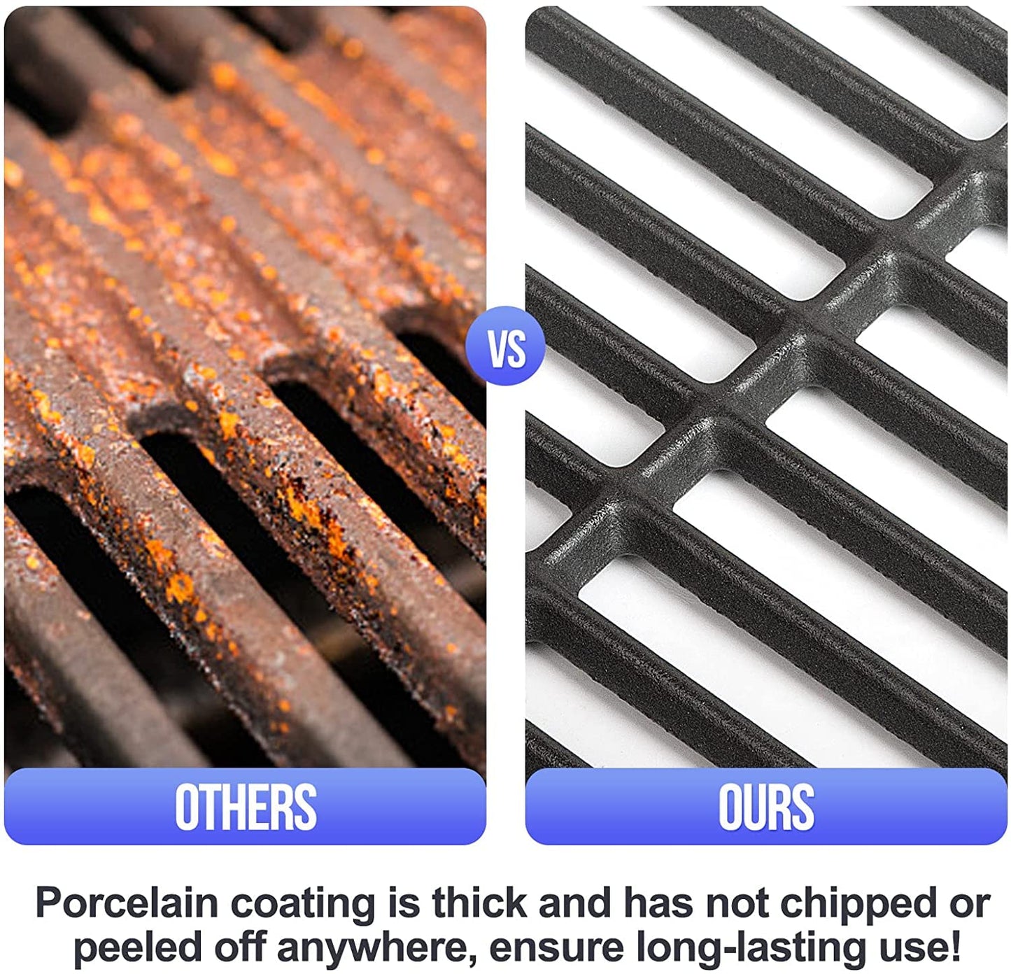 Vnierxful grill grate for Weber Spirit 300 Series, Spirit E/S 310 320 330, Spirit 700, 900, Genesis 1000-3500, Gold Silver Platinum B/C, grill grate for Weber 7638.