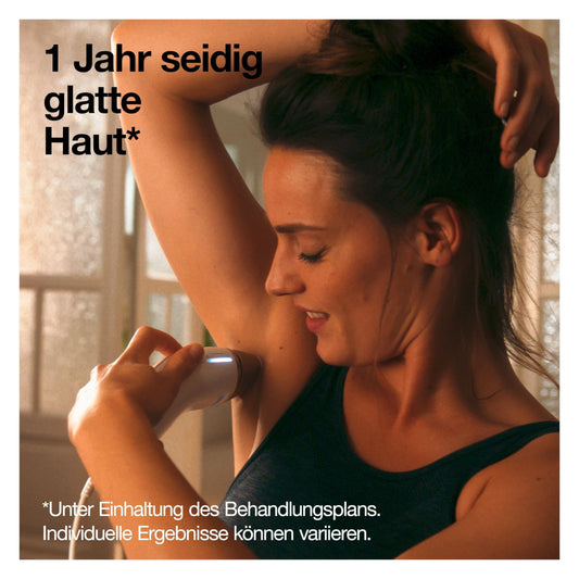 Brown IPL Silk Expert Pro 5 hair removal device for women/men, 3 attachments, visible hair removal, Designed in Germany, Venus razor, alternative to laser hair removal, PL5267, white/gold.