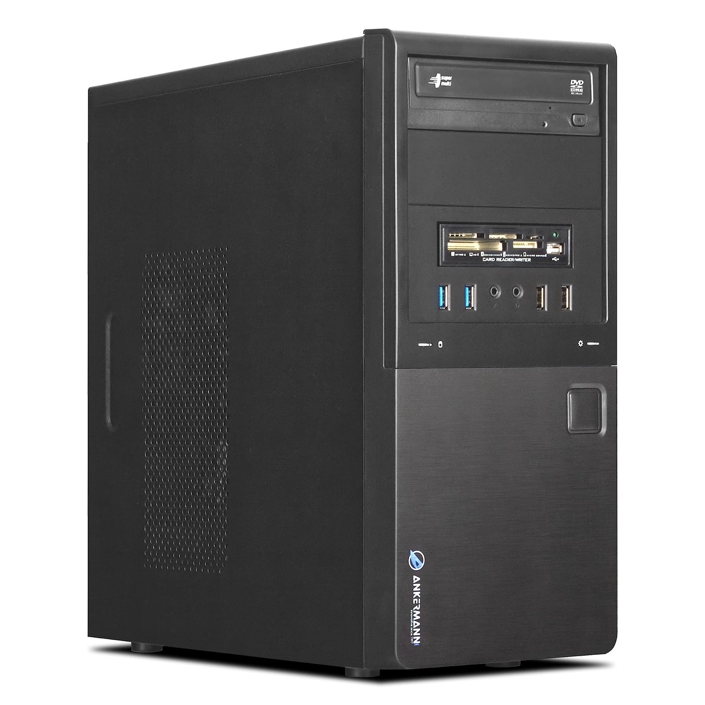 Ankermann PC Ankermann Business V2 PC Intel Core i5 7500 4 x 3.4 GHz Intel UHD Graphics 530 16GB RAM 1TB SSD DVD Writer Card Reader Win 11 WiFi Libre Open Office