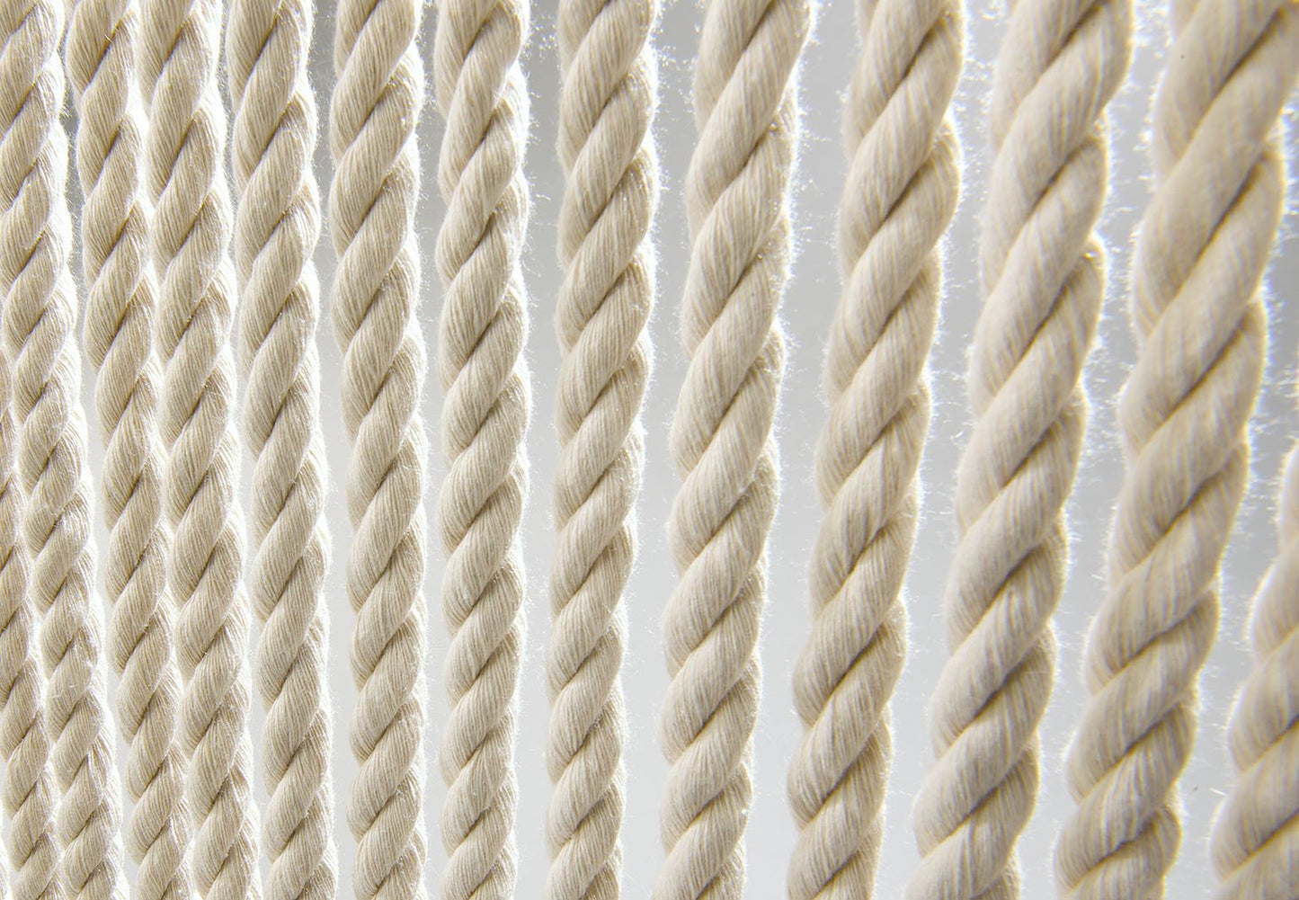 Kobolo rope curtain MARITIME | 90x185 cm | 54 strands | beige | decorative, handmade door curtain | maritime string curtain as a fly screen & privacy for balcony, terrace & windows