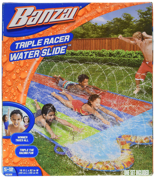 Banzai 42329 Triple Racer Water Slide