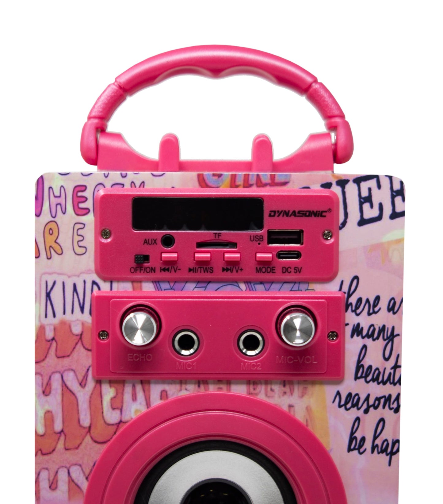 DYNASONIC 3rd Gen Karaoke Microphone Toy, perfect for unique gifts for children, girls, toys, karaoke microphone kids toy (025-20 Lights)