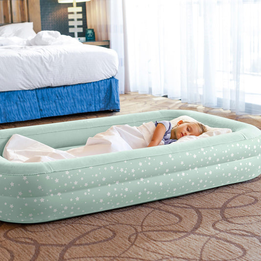 Intex air bed, mint green, 107 x 168 x 25 cm.