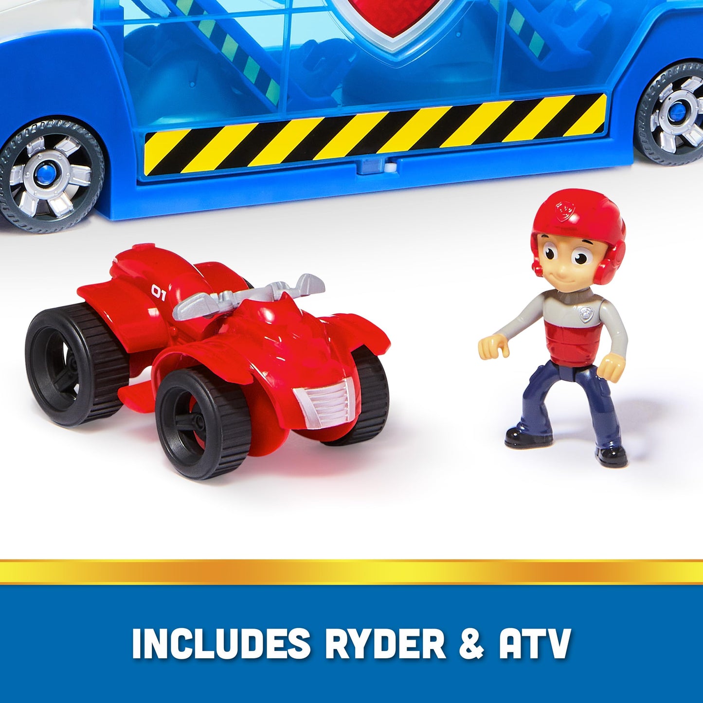 PAW Patrol - Launch'n Rescue PAW Patroller team vehicle with new features, including Ryder figure and 1 base vehicle, toy suitable for children aged 3 years and older.