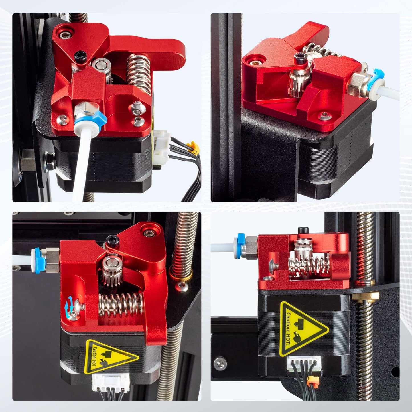 Redrex Dual Gear Ender 3 extruder with Nema 17 stepper motor upgrade kit ONLY for Creality Ender 3 V2, Ender 3 Pro, Ender 3 Neo Series, Ender 5 Series, Ender 7, CR6 SE, CR10 3D printers. TPU supported.