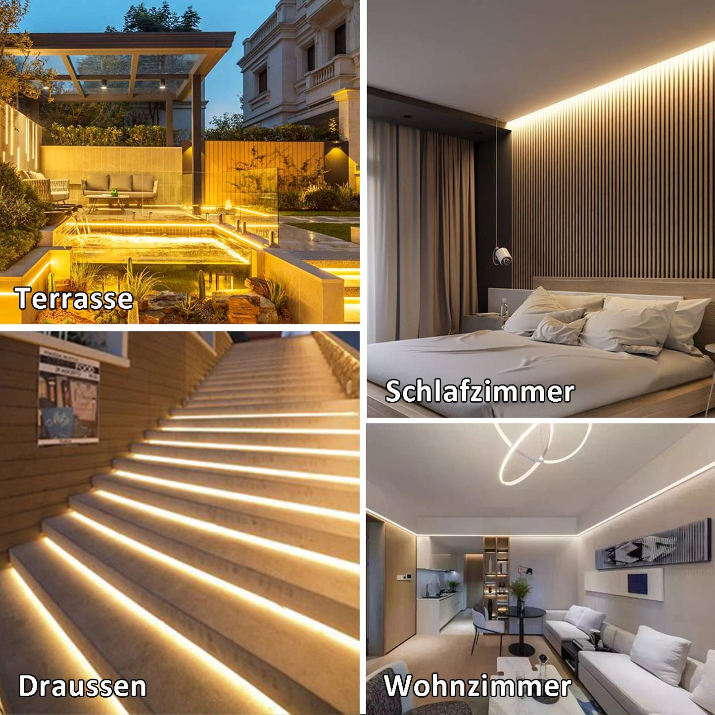 LED Aluminum Profile 12 × 1M, V-Shaped LED Profile for LED Strips, LED Channels with White Milky Cover, End Caps, and Mounting Materials (LED Strips/Band up to 10 mm incl)