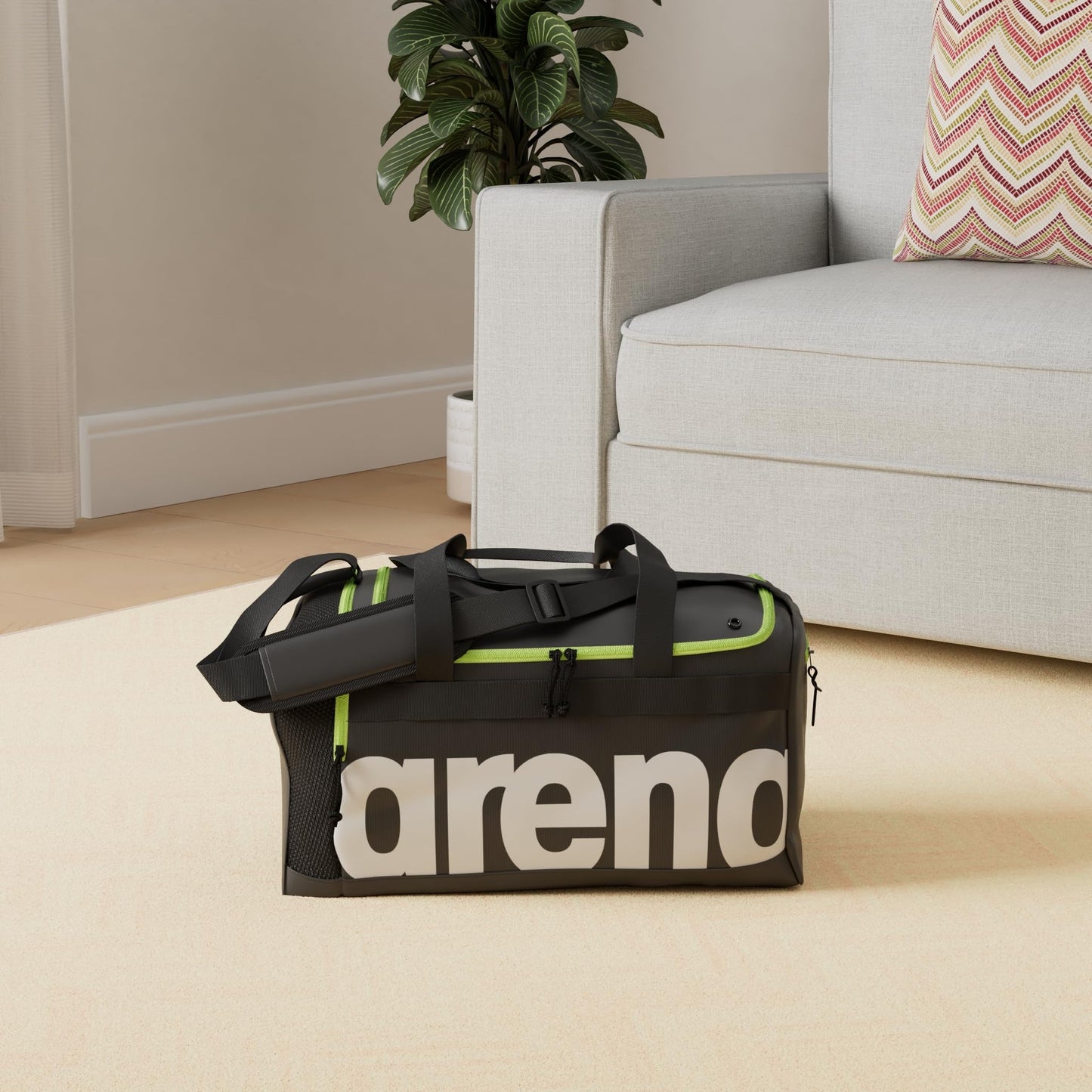 ARENA Unisex Adult Bag, Navy-Neon Yellow, One Size
