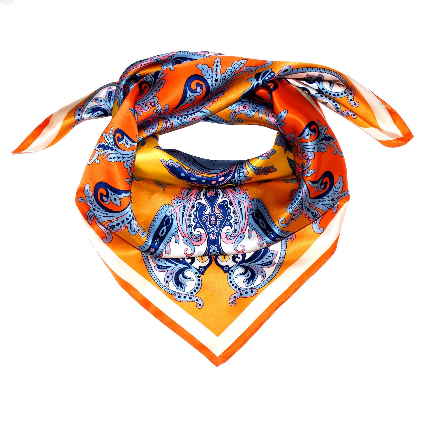 Lorenzo Cana luxury women's silk scarf intricately printed scarf 100% silk 90 cm x 90 cm harmonious colors women's scarf wrap 89023