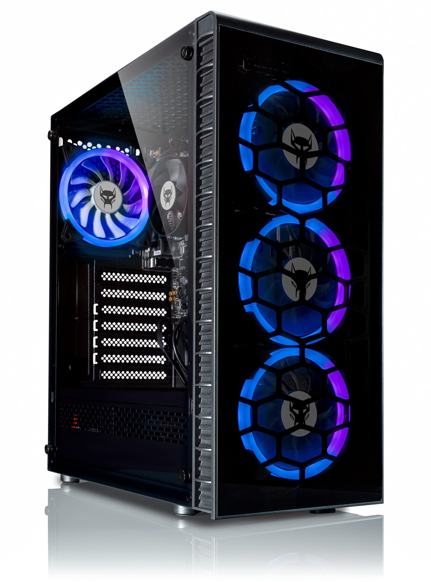 BEASTCOM Q3 Essential Gaming PC Set with AMD Ryzen 3 4X 4.00GHz, 4K Vega 6-Core Graphics, 16GB RAM, 256GB SSD + 1TB, 24" LED Monitor + Keyboard + Mouse + Mousepad, HDMI, WLAN, Windows 11 Pro
