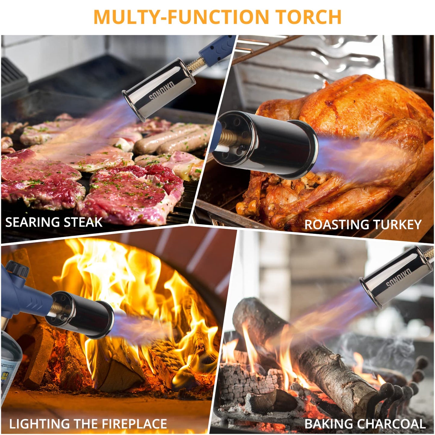 Sondiko powerful Propane Torch LMT905, Grill Gun Flamethrower Gun, campfire starter, charcoal lighter, Culinary Kitchen Grilling, soldering torch (Propane Tank not included)