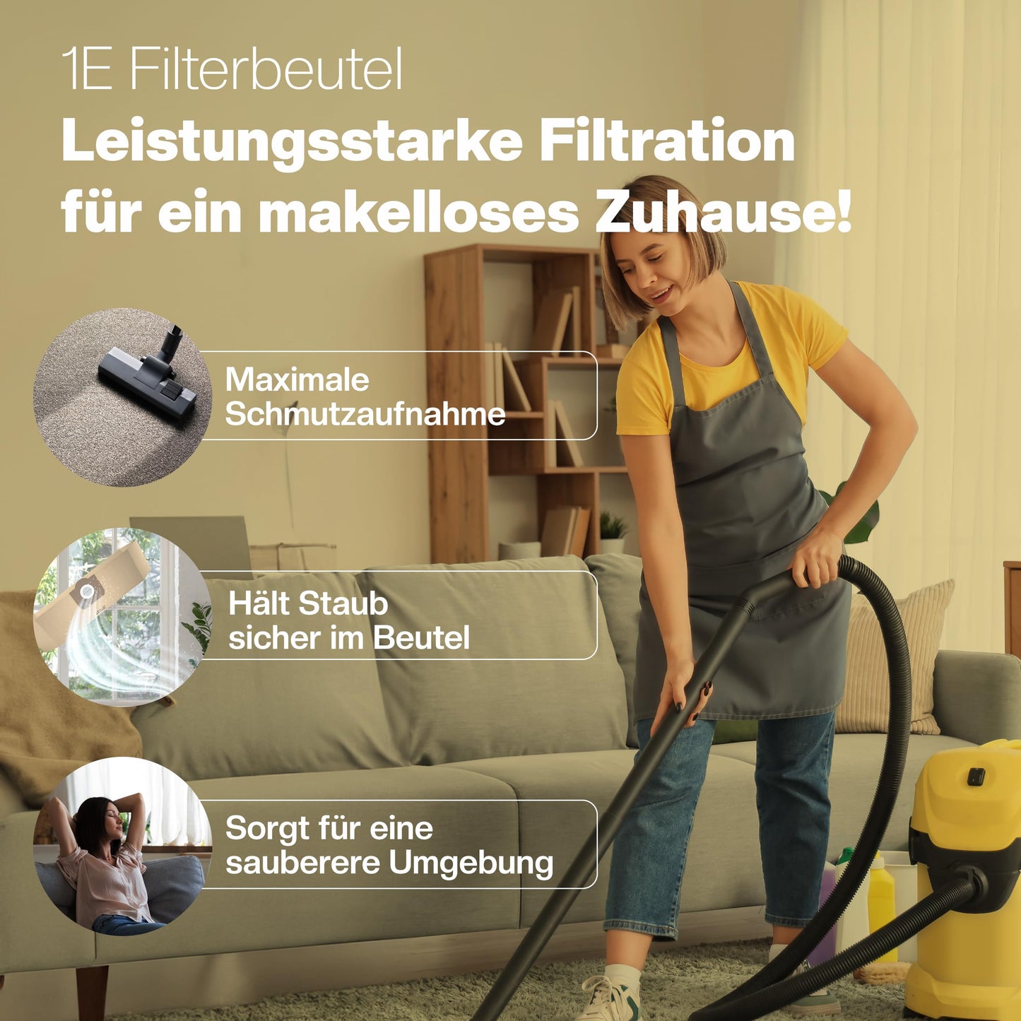 10 vacuum cleaner bags for Kärcher vacuum cleaner WD3 bags filter bags 6.959-130.0/69591300